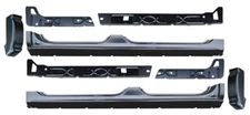 1999-2006 GM Pickup Outer Inner Rocker Panel Cab Corner Set 4 Door Crew Cab