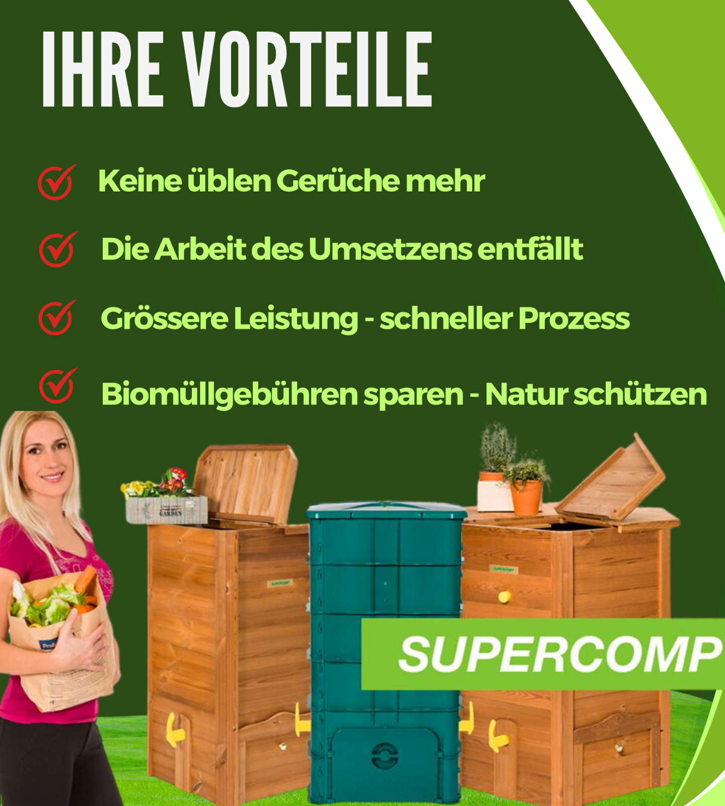 Komposter Schnellkomposter Thermokomposter ohne Umsetzen