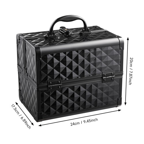 Aluminium XL Large Storage Beauty Box Make up Nail Jewelry Cosmetic Vanity Case - Picture 90 of 96