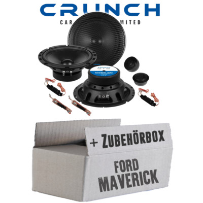 Crunch Lautsprecher für Ford Maverick 2 Front Heck Boxen 16cm 2-Wege System Set