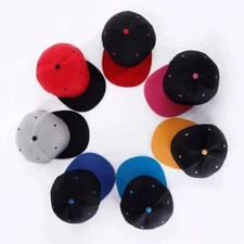 Unisex Flat Brim Adjustbale Baseball Cap Color Blocked Hat Hip Hop Trucker Hat t