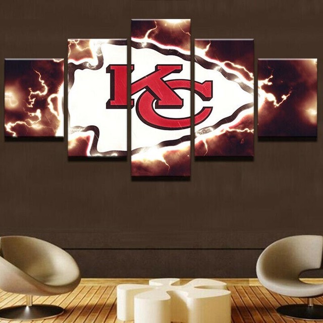 Kansas City Chiefs Football 5 pcs Painting Printed Canvas Wall Art Home