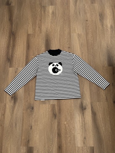 Chocoolate Long Sleeve Black White Varsity Stripe Panda Patch Selfridges £200 XS