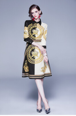 yellow gold casual dress