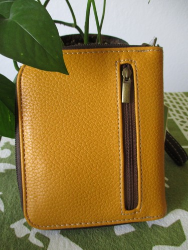 Chala Mustard Yellow Sloth Zippered Bi-fold Wallet Faux Leather for ...