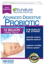 trunature 100 Advanced Digestive Probiotic Capsules, EXP 04/27