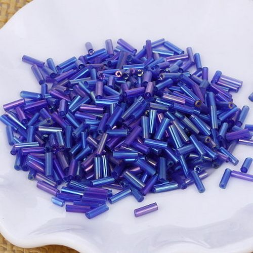 Tube Czech Glass Beads- 2x6mm Colorful Seed Bead DIY Craft Jewelry Making 200Pcs - Picture 4 of 47