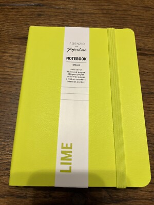 Paperchase Agenzio kleines liniertes Softcover Notizbuch Limette
