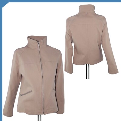 Killer Loop Jacke Jacke Damen Beige Reißverschluss Größe 42 Eu38 M Medium