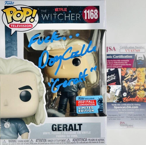 DOUG COCKLE SIGNED GERALT FUNKO POP VINYL 1168 THE WITCHER  JSA 769