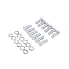 Sb Chevy Chrome 6pt Intake Manifold Bolt 12pc Kit 38-16 X 1 327 350 Zinc