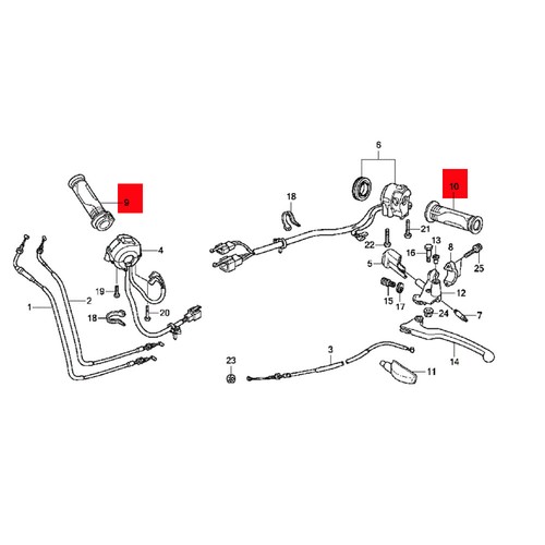 For Honda Grips Throttle CBR250R CBR300R CBR500R CBR 250 300 500 Grom 125 + Tube - Bild 2 von 12
