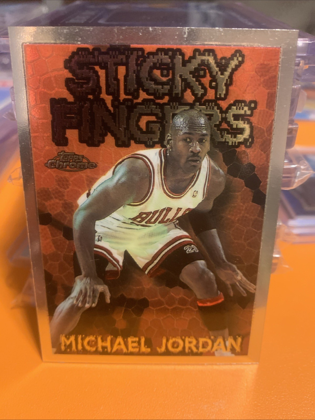 MICHAEL JORDAN 1996-97 TOPPS #18 SEASON'S BEST STICKY FINGERS BULLS