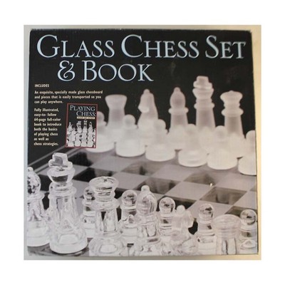 Mud Puddle Boardgame Glass Chess Set w/Book Box VG+/NM
