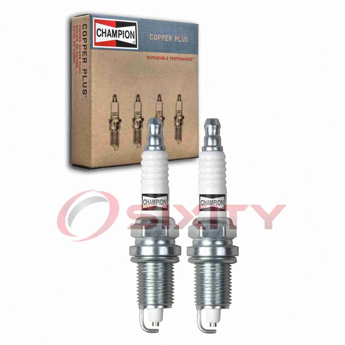 2 pc Champion Copper Plus 436 Spark Plugs for RC12LC4 90760 4291 2262 fs