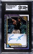 2024 Bowman Chrome Mega Mojo Ref Ethan Salas Autograph BMA-ES SGC 10/10 Gem Mint