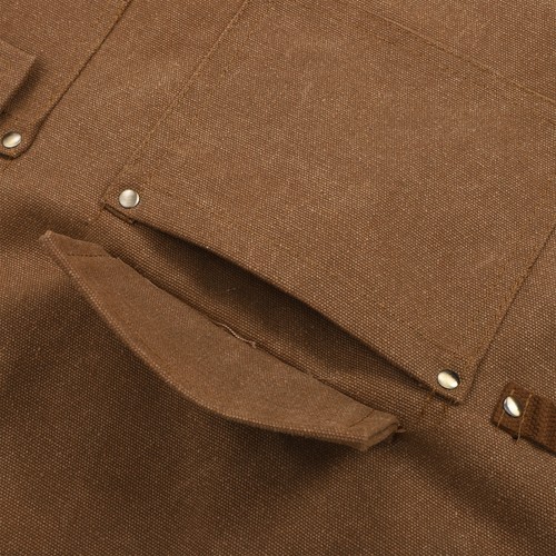Canvas Tool Apron: Canvas Work Apron with Adjustable Straps and Multi-Pocket - Picture 7 of 12