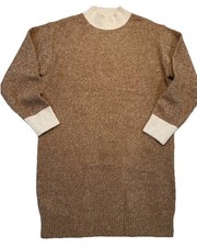 JW Anderson x Uniqlo Dress Women’s L Brown Wool Knit Sweater Relaxed Fit BOHO