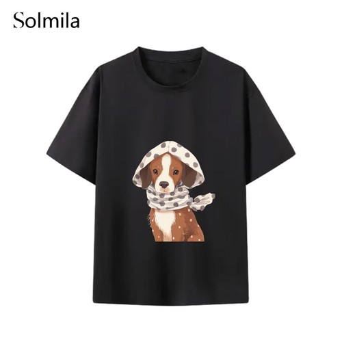 Dog Graphic Print Shirt Casual Daily Style Round Neck Style Short Sleeve Design - Picture 6 of 16