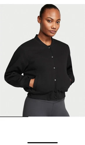 UNDERCOVER Giacca Bomber VICTORIA'S SECRET Cotone Pile Snap Edizione Limitata Logo sul Retro