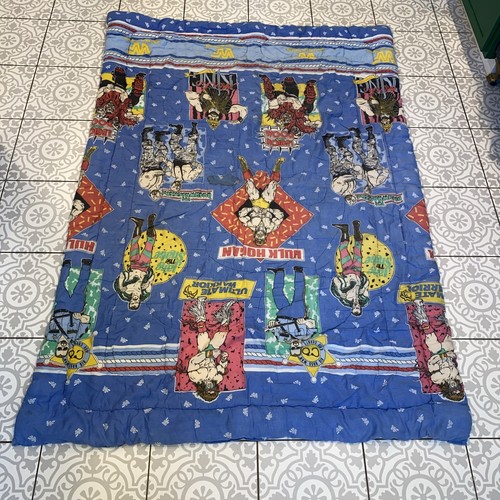 Juego de cama completo edredón, funda de almohada, sábanas vintage raro WCW WWF 1999 - Imagen 4 de 12