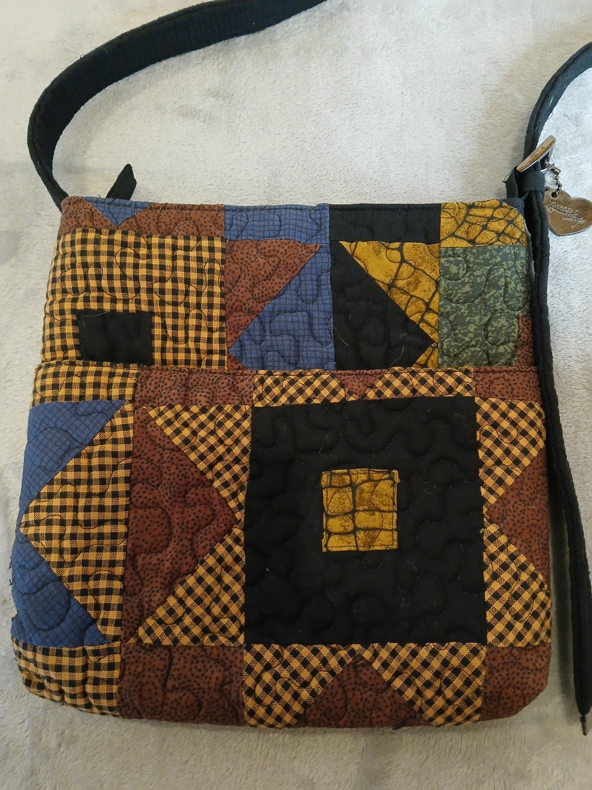 Donna Sharp Patchwork Quilted Crossbody Should Ba… - image 1