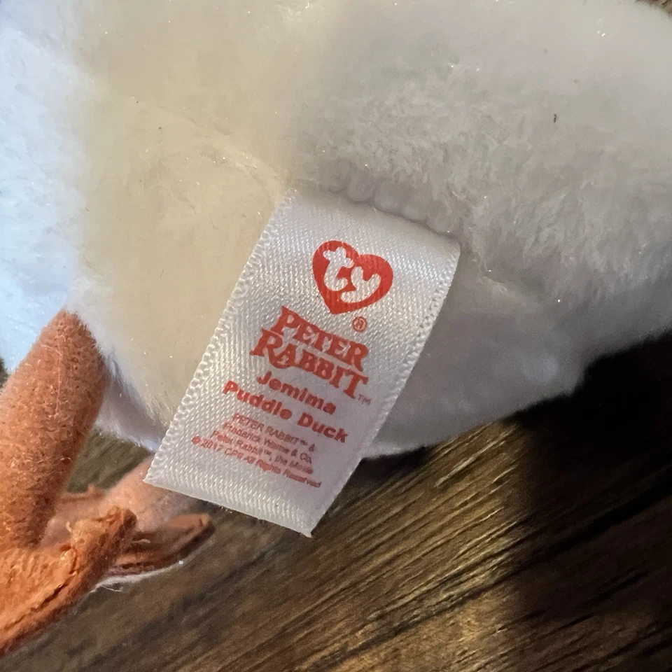Ty Original Beannies plush stuffed animal 6" Peter Rabbit Puddle Duck Jemima - Image 4 of 4