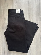 MARKS & SPENCER MENS BLACK LOOSE FIT CHINOS TROUSERS Waist 32” Leg 31” BNwt