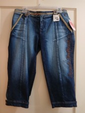 Vintage Apple Bottoms Jeans Denim Capris Pants Logo Y2K Size 9/10 New W/ Tags