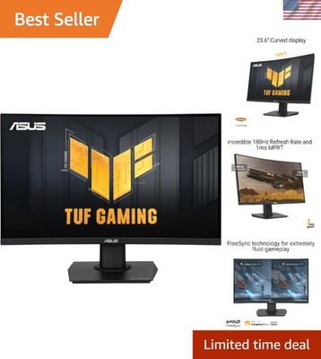 TUF Gaming 23.6'' Full HD Curved Monitor - 180Hz Refresh Rate & Eye Care Tech