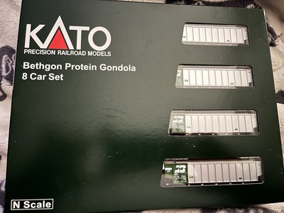 Kato Bethgon Protein Gondola Car BN #2 8- Car Set #106-4651