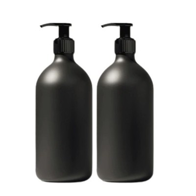 2Pcs Black Soap Dispenser, 16oz HDPE Plastic Dish & Hand Soap Dispenser