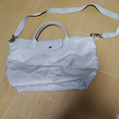 Longchamp Pliage Bag Beige French Made Used Excellent Condition