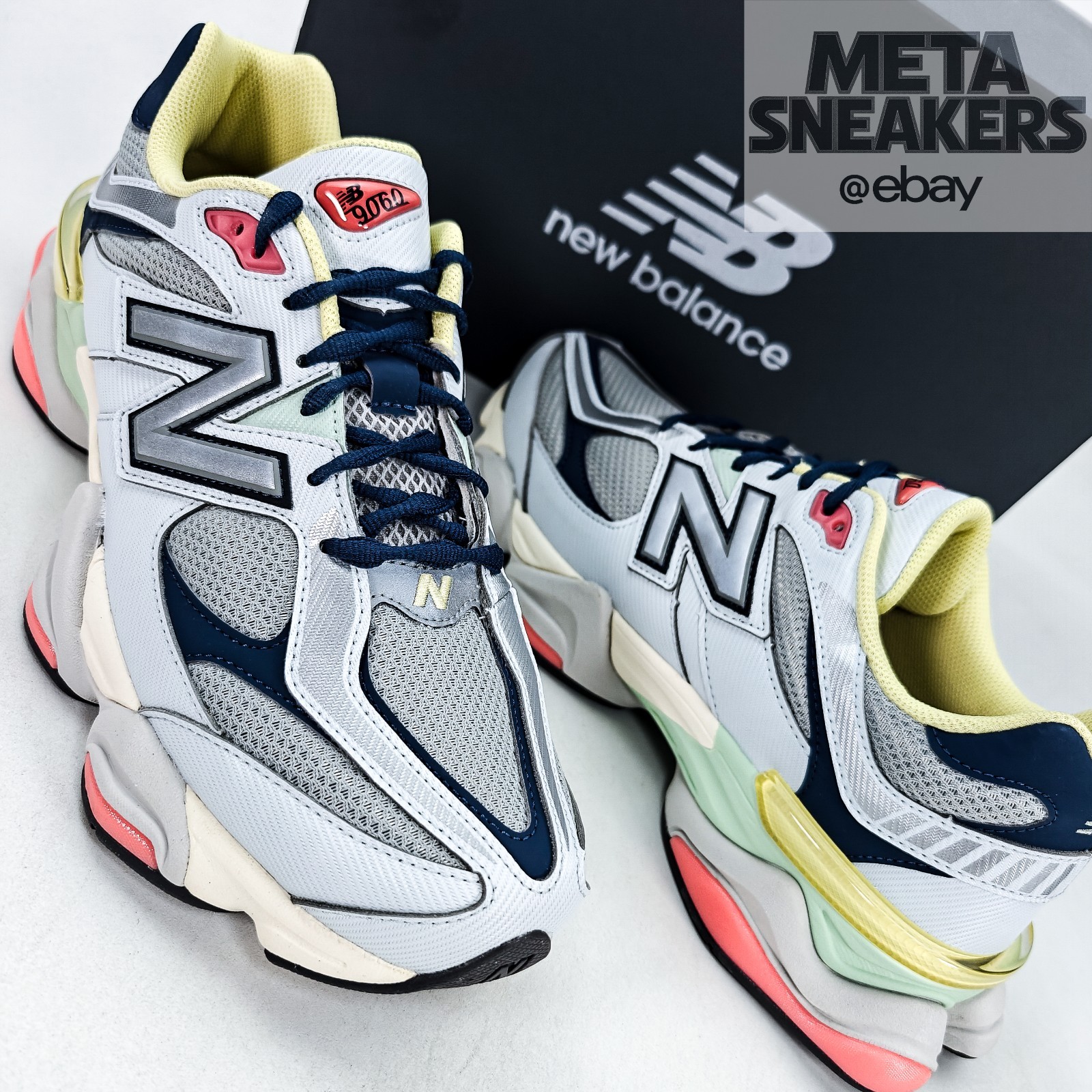 New Balance 9060 US 12 Men's Blue/Grey/Yellow/Pink Easter Pack NB - U9060TMB NIB