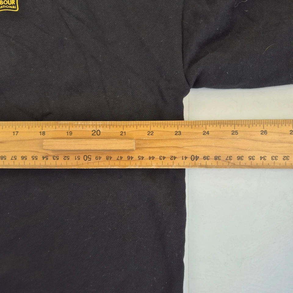 BARBOUR INTERNATIONAL Jumper 12 Black Women's 100% Cotton High Neck Buttons - Image 3 of 4