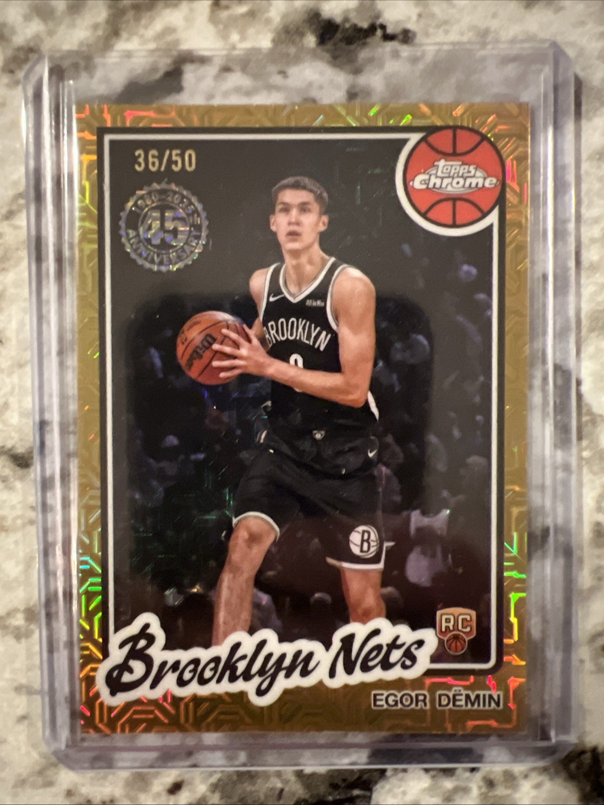 2025-26 Topps NBA Egor Demin GOLD MOJO 36/50 Rookie RC NETS #208 RARE SSP