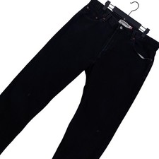 Vintage Levis 505 Jeans Mens 38x32 Black Regular Fit Denim Straight Leg Y2K