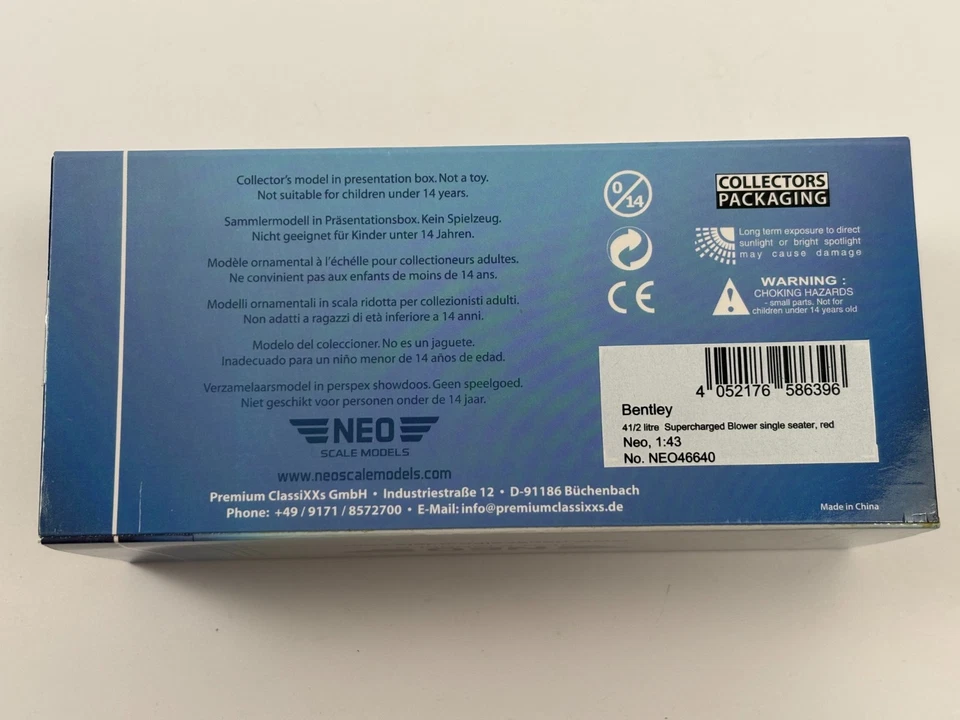 NEO SCALE MODELS 1:43 - BENTLEY 4,5 L SINGLE SEATER BIRKIN BLOWER 1929 - #46640 - Photo 4/4