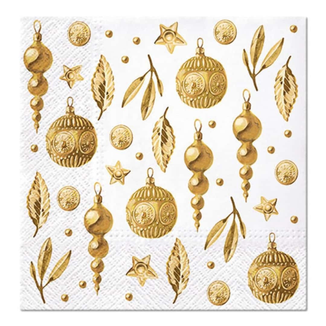 Christmas Paper Napkins 3 Ply 33X33 CM 20 Pcs - Paw
