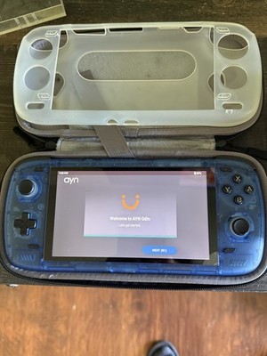 Ayn Odin 2 Max Transparent Blue 16GB RAM, 512GB storage with black