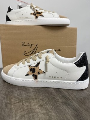 VINTAGE HAVANA Women s Fashion Sneakers Legend AM Off White Camel 8.5