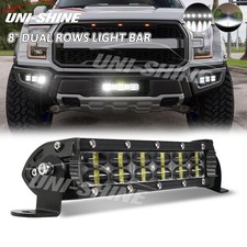 8inch 240w Dual Row Led Work Light Bar 6500k Spot Driving Offroad 4wd Atv Truck 8inch 240w Dual Row Led Work Light Bar 6500k Spot Driving Offroad 4wd Atv Truck