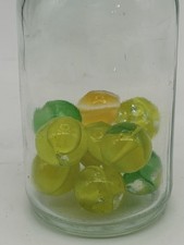 Vintage Glass Marbles Set of 11 Uranium Vaseline Glass Possible UV Reactive