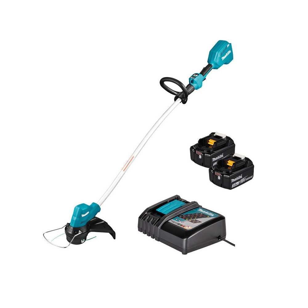 Coupe-herbe Makita DUR189RFE sans fil 18V avec deux batteries 3Ah et son chargeur rapide