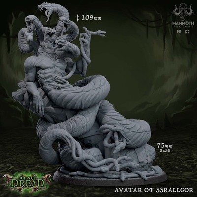 Avatar of Ssrallgor yuan ti Resin Miniature | 3D Printed Fantasy Figure | D&D RP