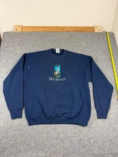 Vintage Michigan Embroidered Crewneck Sweatshirt XL Made in USA