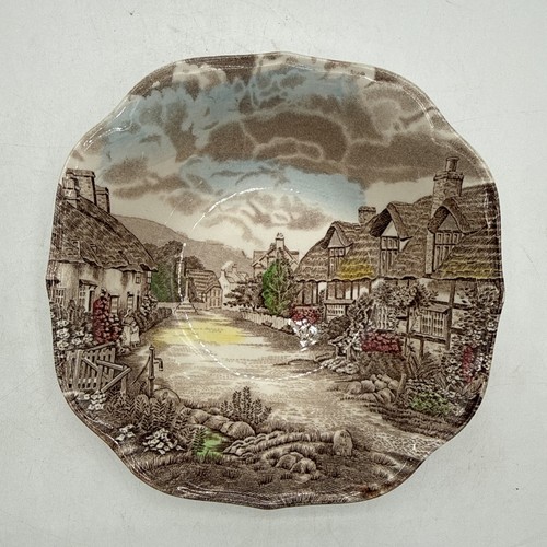 Set Of 4 JOHNSON BROTHERS -OLDE ENGLISH COUNTRYSIDE 6 1/4" square cereal bowl- - Picture 8 of 19
