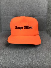 Range Officer Hat Cap Snap Back Orange Made In USA Safety Hunting Mens