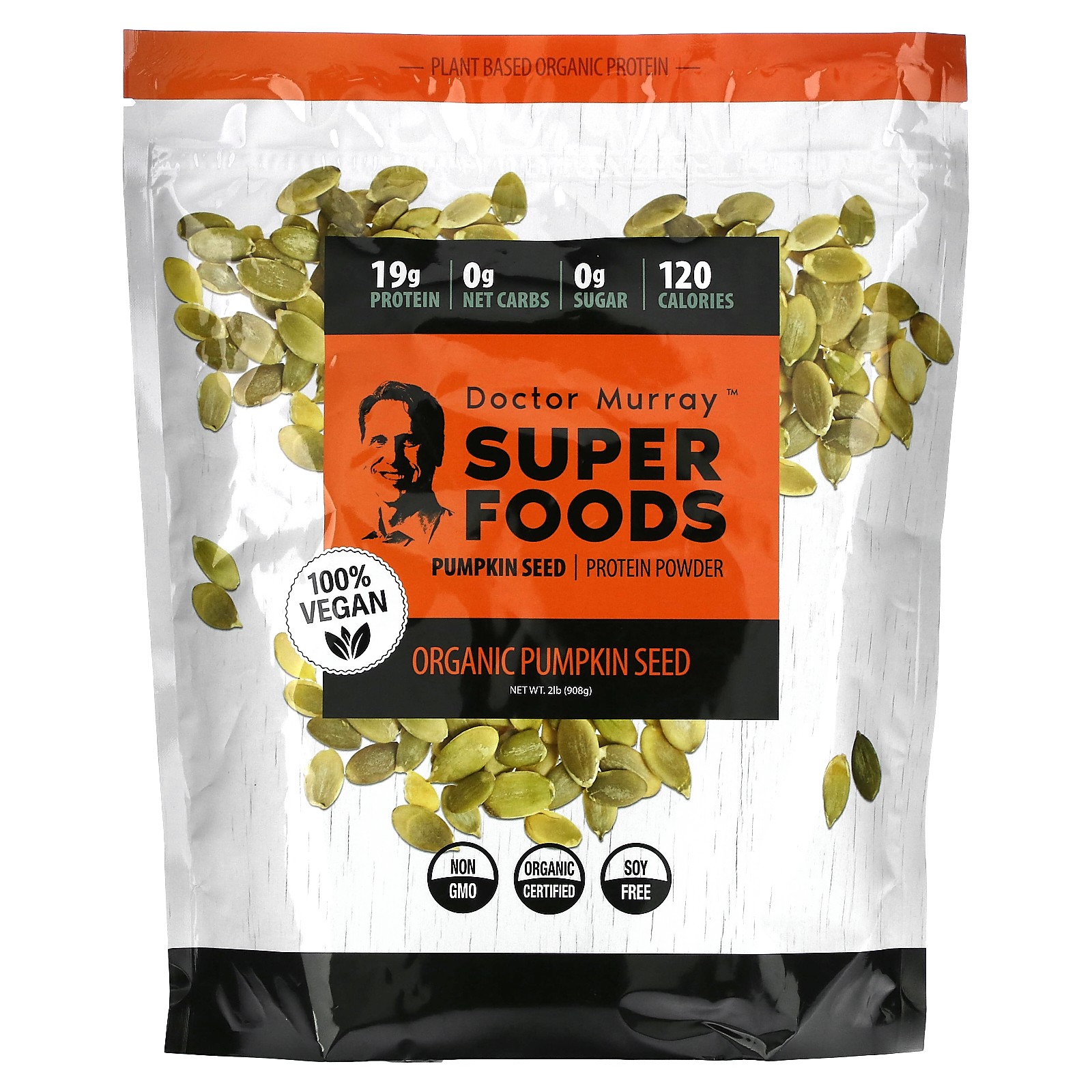 Super Foods Органический протеи порошок из семян тыквы 2 фунта 908 г 4890₽