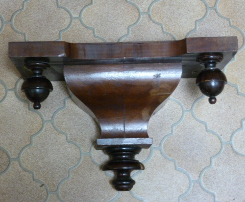 good old-antique vienna regulator wall clock base & finials